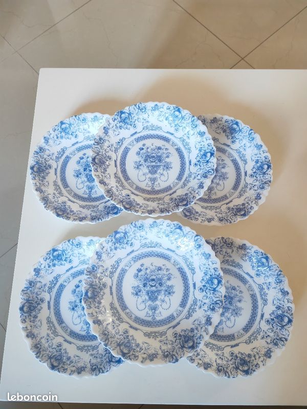 6 assiettes Arcopal Honorine (image 1)