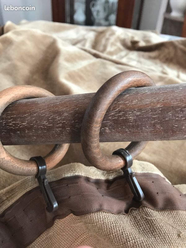 Anneaux Barre en bois + supports acier galva + Attaches (image 8)