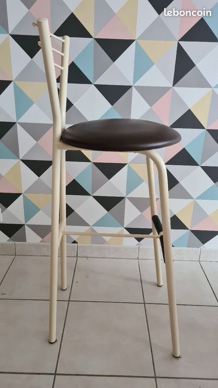 1 Tabourets bar marron/crème (image 3)