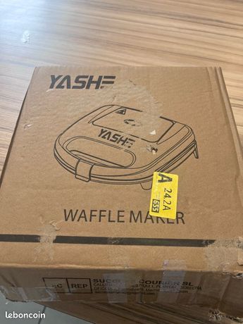 Gaufrier Électrique YASHE 750W - Machine à Gaufres Antiadhésive Pour 2 Gaufres