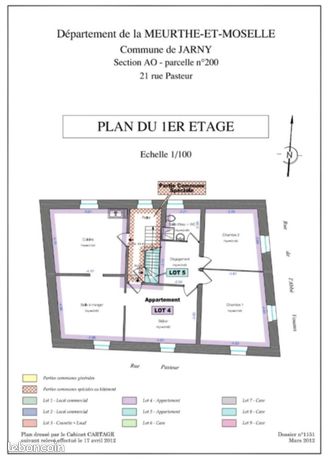 Appartement T4 de 100 m2 avec cave privative. Gros potentiel