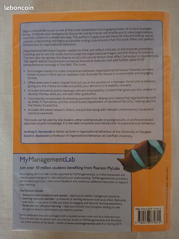 Organizational Behavior de HUCZYNSKI & BUCHANAN (image 2)