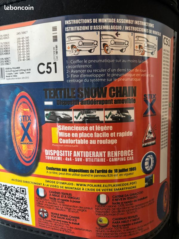 Chaînes textile STIX by Polaire neige (image 3)