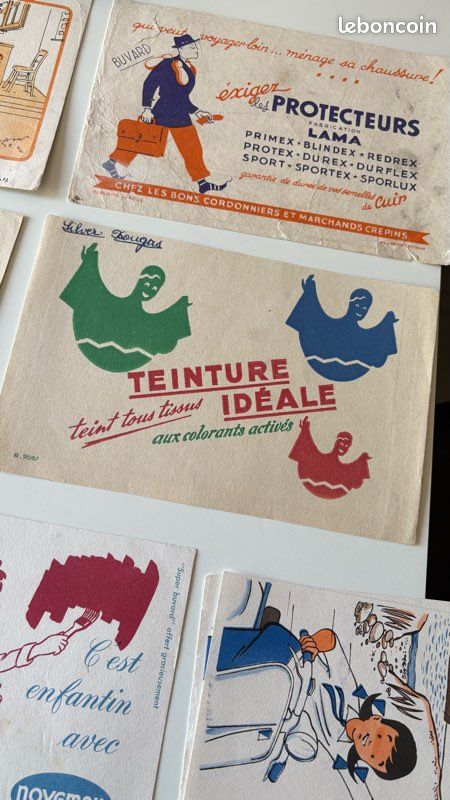 Lot 47 buvards publicitaires anciens années 1940-1960 – 29 modèles différents (image 7)