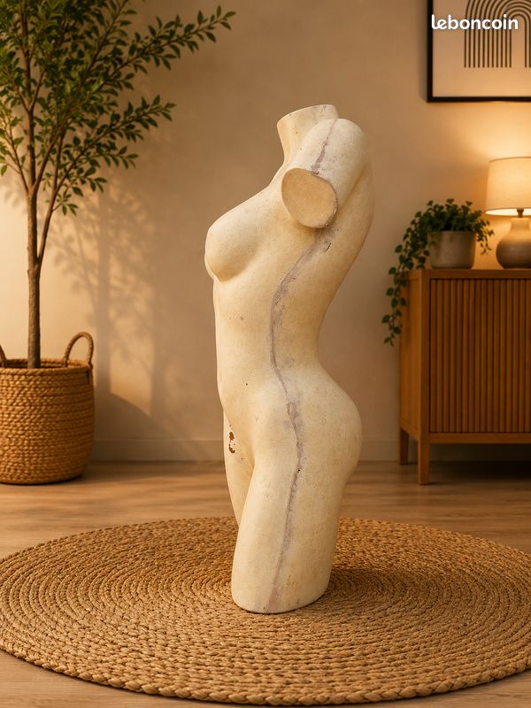Mannequin femme vintage sans tête, sans bras et sans jambes – présentoir de vitrine – 75 cm (image 2)