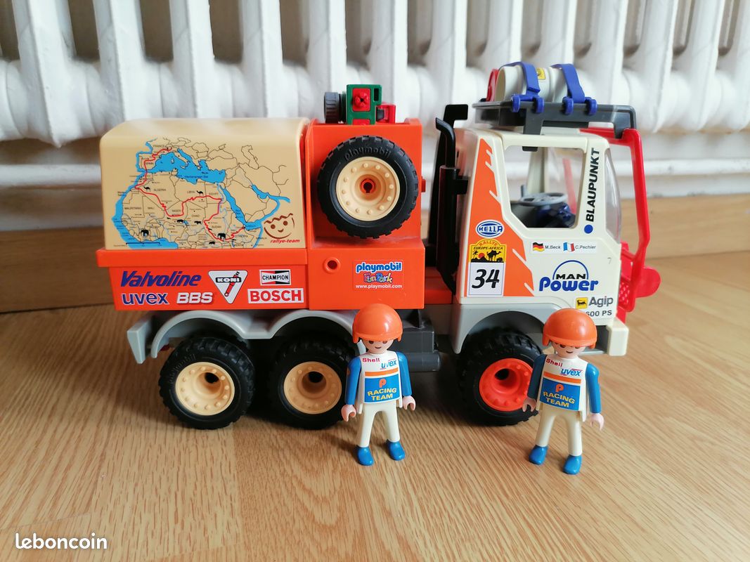 PLAYMOBIL CITY Camion 4x4 Rallye 4420 + Remorque 4422 - Occasion