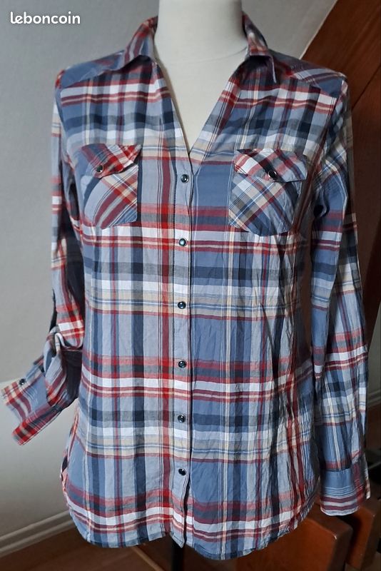 Chemise à carreaux Camaieu T36 (image 1)
