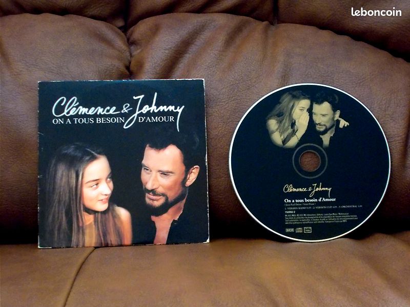 Johnny Hallyday Duo Avec Clémence CD Picture Édition Limitée 3 Titres (image 1)