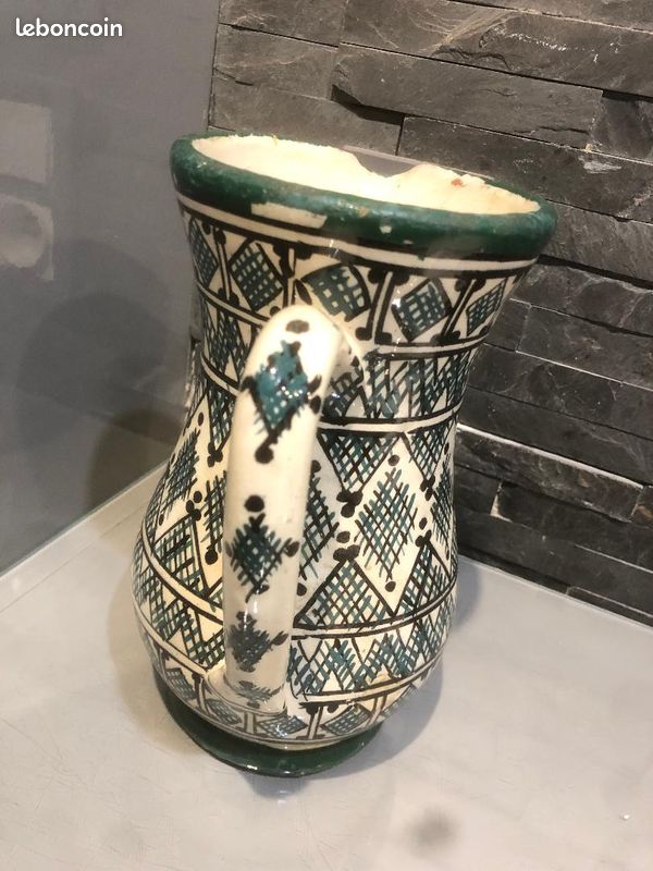 Pichet cruche vase artisanal oriental Maroc Safi collection (image 5)