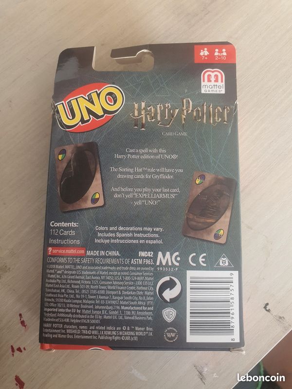 Jeu de cartes UNO Harry Potter (image 2)