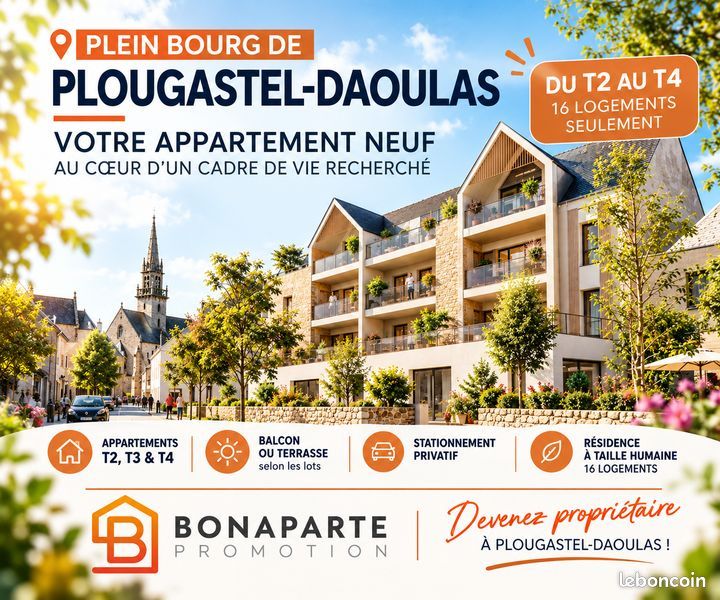 Appartement 2 pièces 45 m² · à Plougastel-Daoulas · 45 m² · 194 000 €