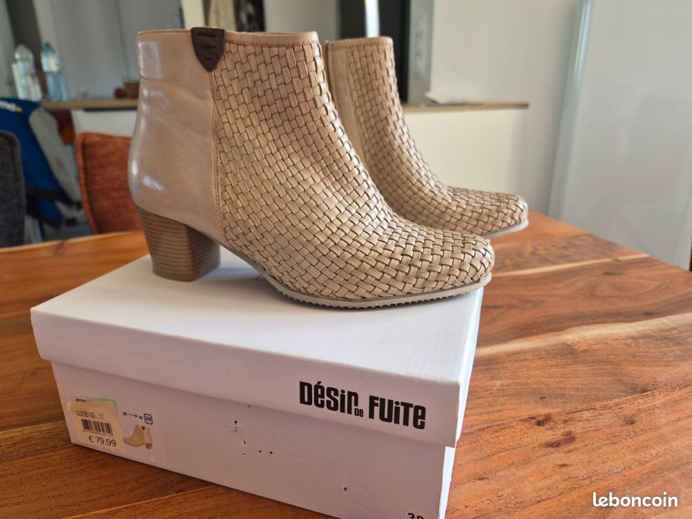 Vends bottines crèmes neuves "désir de fuite" pointure 38 (image 8)