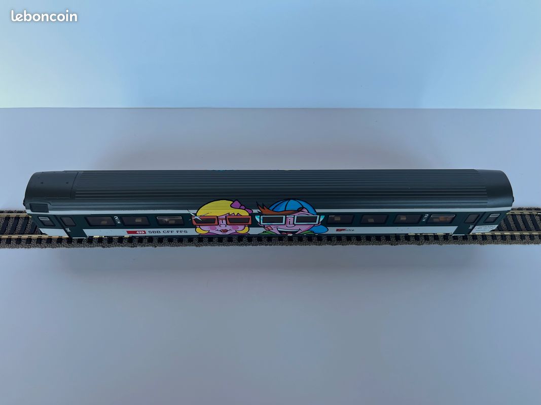 Voiture Voyageurs Roco HO 2e Classe CFF SBB – N°334-4 – Sans Boîte (occasion)