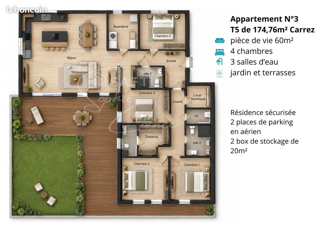 Appartement 5 pièces 175 m² · à Quimper · 175 m² · 825 000 €