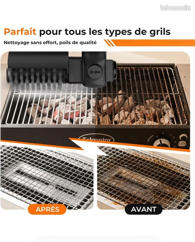Têtes acier/tissu amovibles, angle 180° 7 positions, 90 min, protection 360°, pour barbecue extérieur et camping (image 4)