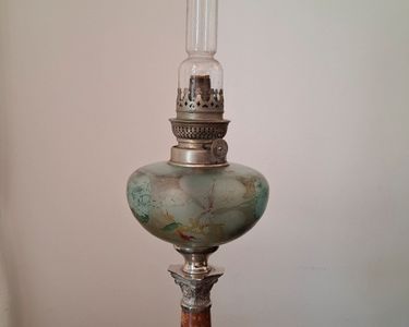 Verre transparent pour lampe à pétrole vintage