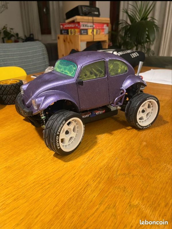 Pièce De Rechange Pour 1/10 RC Voiture Drift Jante De Roue Pour Course 12mm Hex PP0290/069 De 4 Pcs RC Voiture Roue Pneu Pour 1/10 - (couleur : Violet