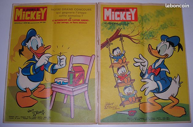 4 magazines "Le journal de Mickey" - 1973 - 4 nos : 1085, 1090, 1091, 1101 (image 2)