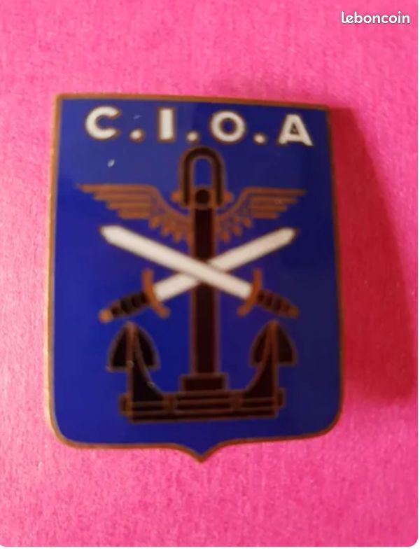 Insigne Original Des Fusiliers Marins 1955 - 3e Cie De Protection En Algérie (AFN) - Authentique