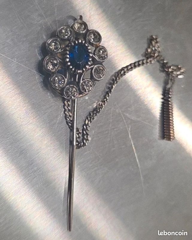 Support de broche - 50mm - Argenté foncé - LA PERLE DES LOISIRS