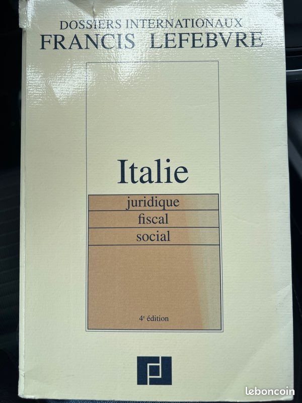 Francis Lefebvre - ITALIE juridique fiscal social 4e édition (image 1)