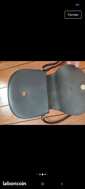 Sac cuir noir léopard (image 8)