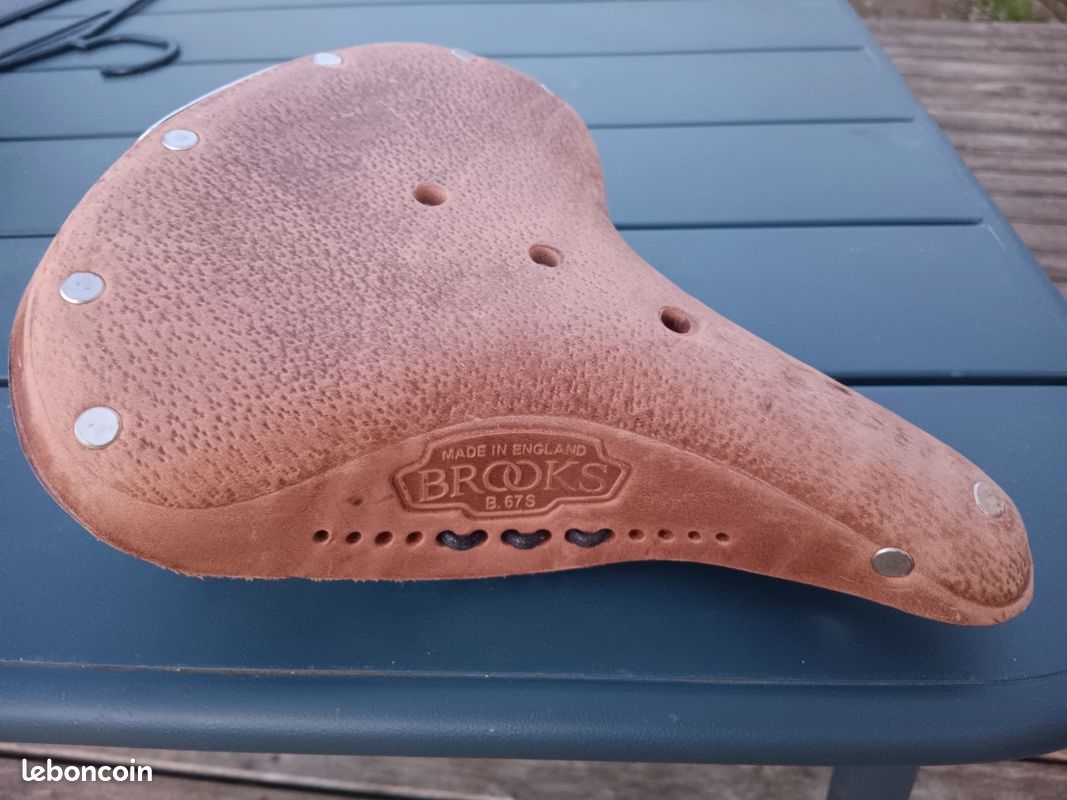 Selle Brooks Vintage En Cuir Marron Miel - Style Rétro Eroica - Occasion Fonctionnelle