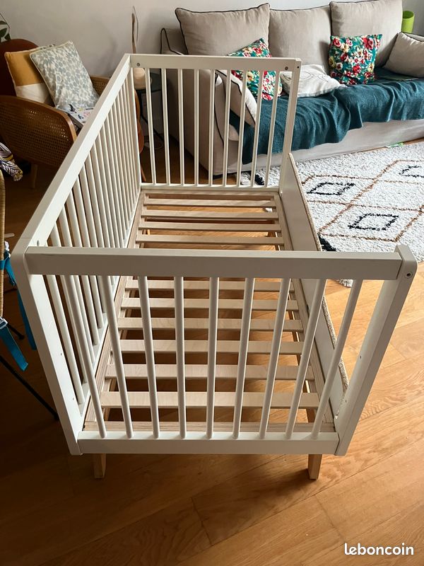 Lit bébé évolutif La Redoute Intérieur Willox blanc 70x140 cm