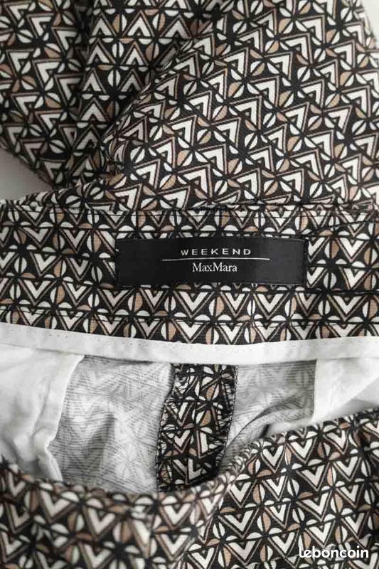 Pantalon droit en coton noir - Max Mara (image 4)
