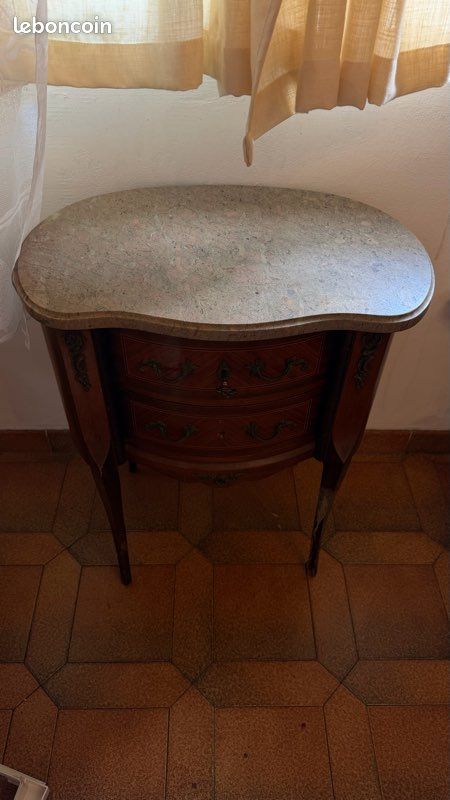 Commode demi-lune en marqueterie estampillée Rubestuck - XVIIIe siècle - N.92915