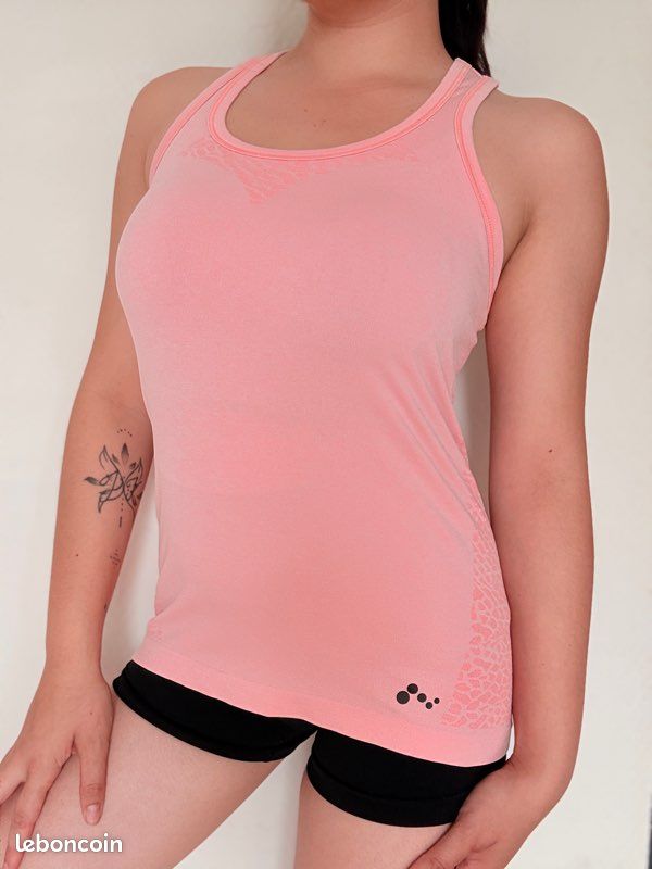 Débardeur Only Play rose sport femme taille S (image 6)