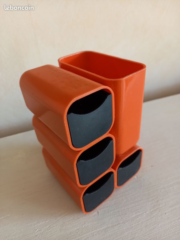 Organiseur De Bureau Vintage Neolt Rotatif - Fabriqué En Italie, Gris, Plastique