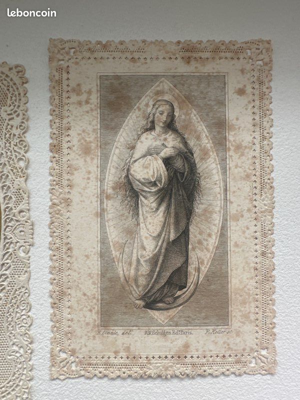 4 images pieuse canivet dentelle tres fine Jesus marie creche 4 images pieuse canivet dentelle tres fine Jesus marie creche