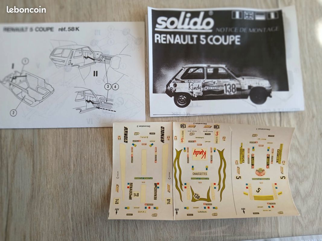 CIRCUIT ROUTIER JOUEF Planche Decalcomanies 1 Grand Format + Notice