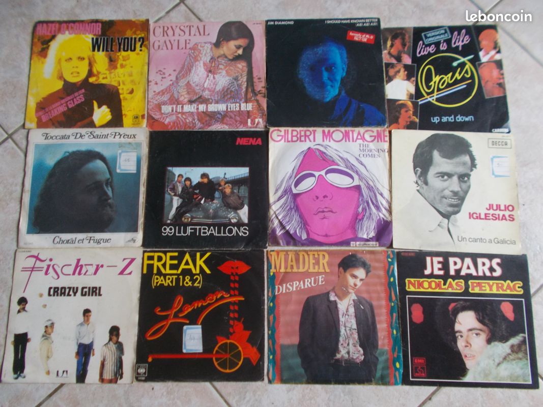 Lot de 72 disques 45 T SP et EP années 70/80 (image 2)