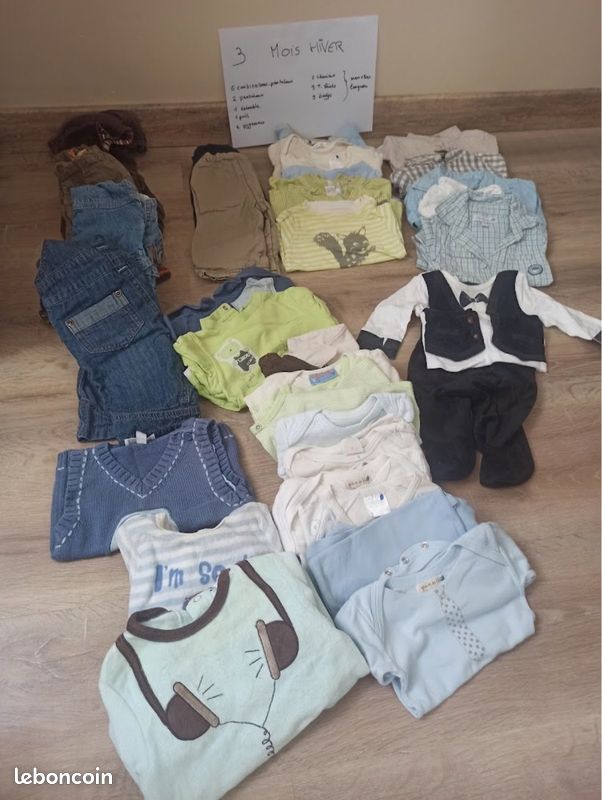 Vêtements 3 mois garçons (image 1)