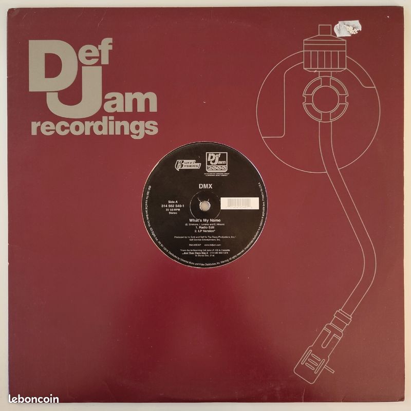 ORIGINAL 1999 maxi vinyl - DMX "WHAT'S MY NAME" (image 1)
