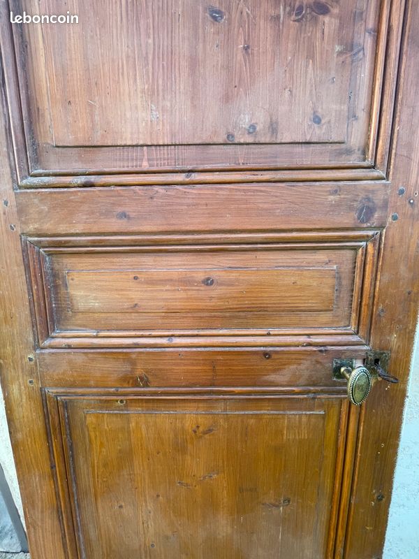 Porte d'intérieur ancienne en bois massif (image 2)