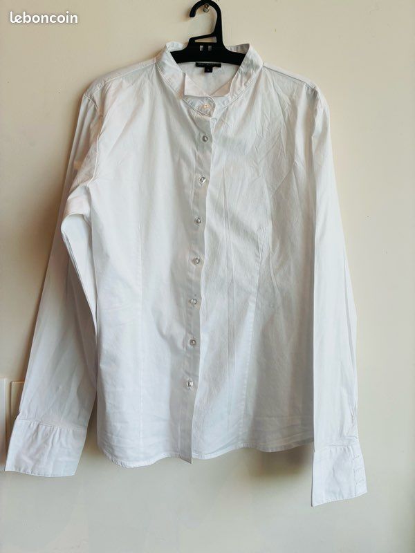Chemise Blanche à manches longues pour femmes, chemisier blanc et noir, été 2021 / Chemises et chemisiers