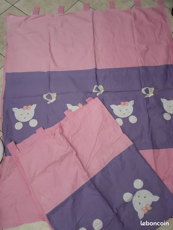 2 rideaux doublé enfant coton 160 x 130 cm (image 5)