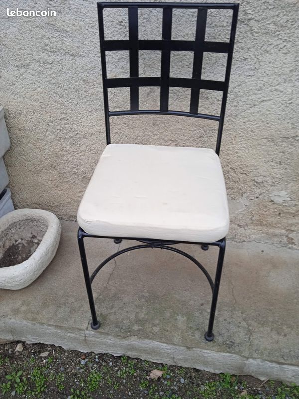 4 chaises en fer forgé (image 2)