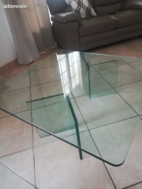 Table de salon verre , carrée (image 3)