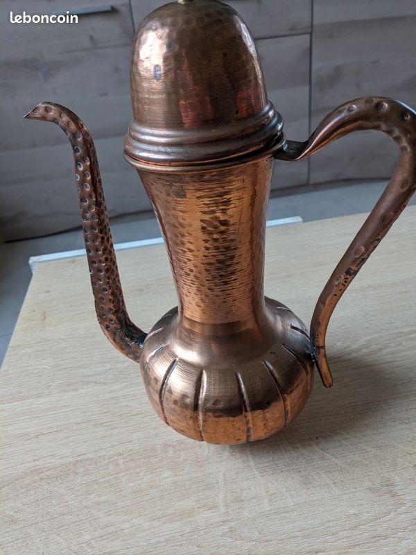 Théière en cuivre vintage signature RAME FR (image 2)
