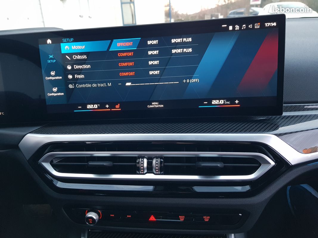 M2 G87 GARANTIE 24 mois BMW incluse neuve 6900 km - Carbone intérieur extérieur, Harman Kardon, Affichage tête haute, Sièges cuir électrique chauffant, Régulateur vitesse adaptatif, Chargeur induction (image 14)
