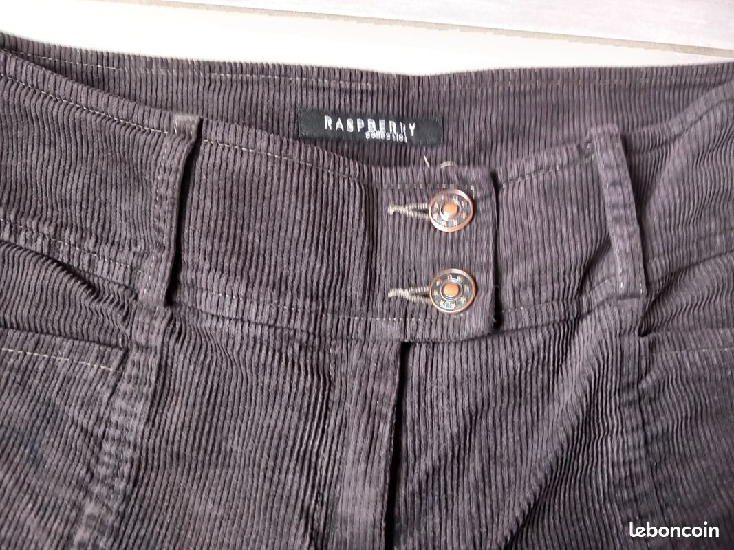 Pantalon bootcut patelf velours noir (image 5)