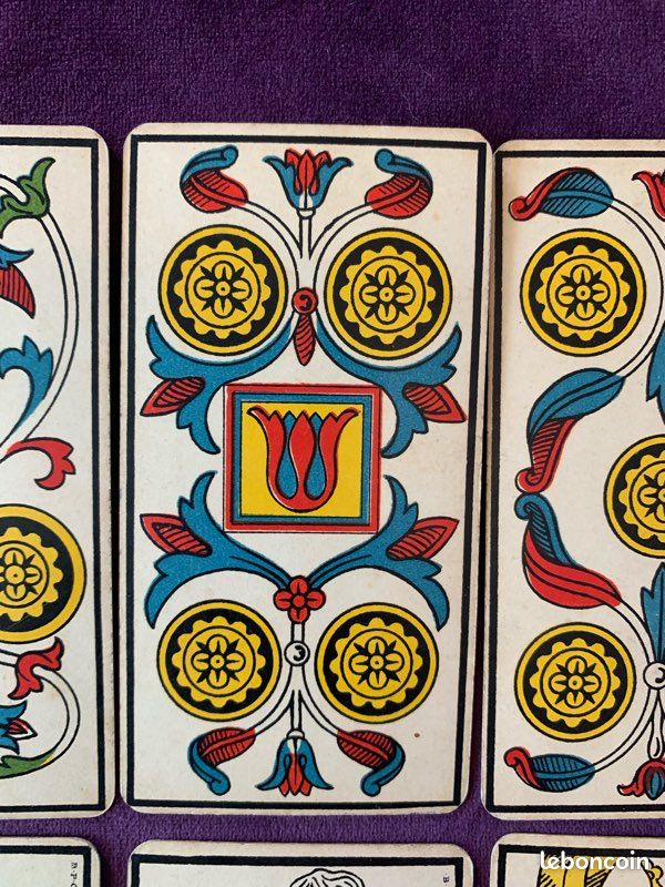 Ancien Jeu De Tarot B.P. Grimaud – 78 Cartes – Timbre Fiscal 1890 – Complet