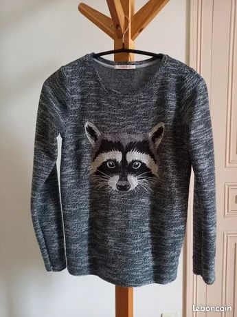 Pull Gris Lulurain Pour Fille 9-10 Ans, Col Roulé Confortable, Coton Doux