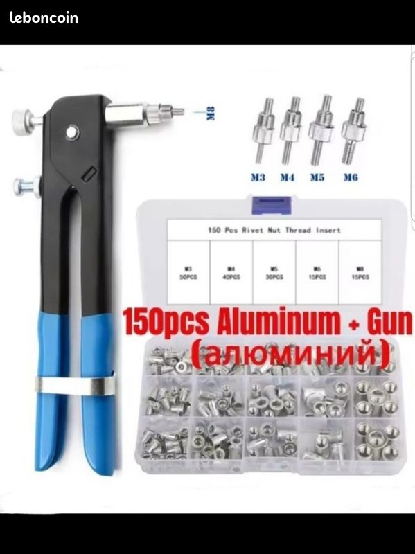 Pince a riveter insert écrous filetés (image 1)