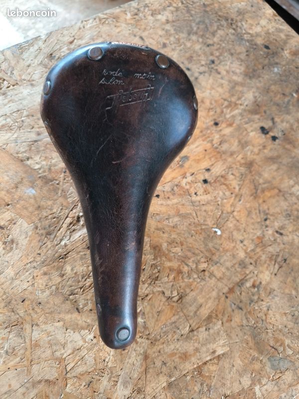 Selle Vélo Course Ancienne Idéale Spécial Compétition 90 Cuir Marron