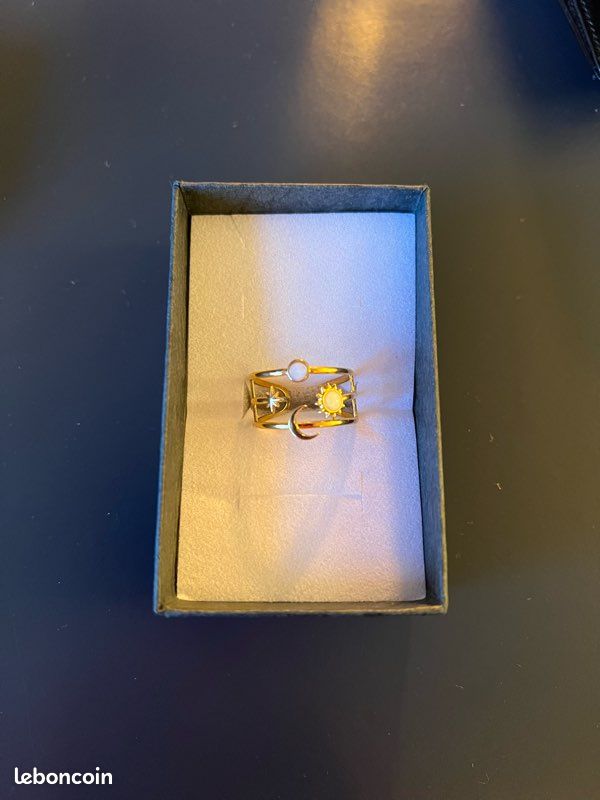 Bague Pour Femme En Acier Inoxydable Doré – Taille Ajustable, Neuve Sans Emballage